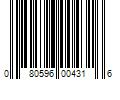 Barcode Image for UPC code 080596004316