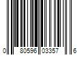 Barcode Image for UPC code 080596033576