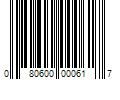 Barcode Image for UPC code 080600000617