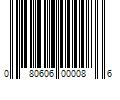 Barcode Image for UPC code 080606000086