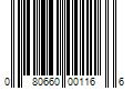 Barcode Image for UPC code 080660001166