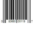 Barcode Image for UPC code 080660001197