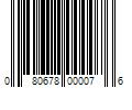 Barcode Image for UPC code 080678000076