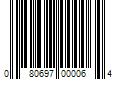 Barcode Image for UPC code 080697000064