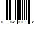 Barcode Image for UPC code 080726000072