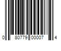 Barcode Image for UPC code 080779000074