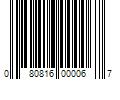 Barcode Image for UPC code 080816000067