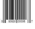 Barcode Image for UPC code 080830000067