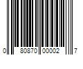 Barcode Image for UPC code 080870000027