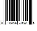 Barcode Image for UPC code 080926226005