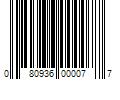 Barcode Image for UPC code 080936000077