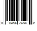 Barcode Image for UPC code 080986000089