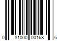 Barcode Image for UPC code 081000001686