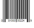 Barcode Image for UPC code 081000002249