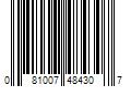 Barcode Image for UPC code 081007484307