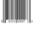 Barcode Image for UPC code 081012000073