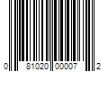 Barcode Image for UPC code 081020000072