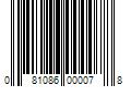 Barcode Image for UPC code 081086000078