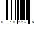 Barcode Image for UPC code 081099222658