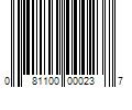 Barcode Image for UPC code 081100000237