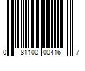 Barcode Image for UPC code 081100004167