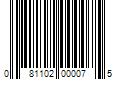 Barcode Image for UPC code 081102000075