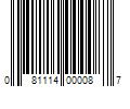 Barcode Image for UPC code 081114000087