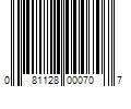 Barcode Image for UPC code 081128000707