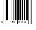 Barcode Image for UPC code 081190000087