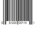 Barcode Image for UPC code 081200001141