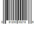 Barcode Image for UPC code 081200002186