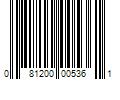 Barcode Image for UPC code 081200005361