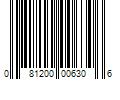 Barcode Image for UPC code 081200006306