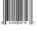 Barcode Image for UPC code 081200007167