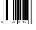 Barcode Image for UPC code 081200007457