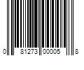 Barcode Image for UPC code 081273000058