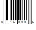 Barcode Image for UPC code 081363003006