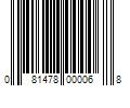 Barcode Image for UPC code 081478000068