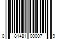 Barcode Image for UPC code 081481000079. Product Name: 