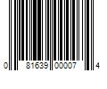 Barcode Image for UPC code 081639000074