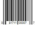 Barcode Image for UPC code 081711000077