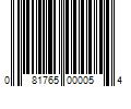 Barcode Image for UPC code 081765000054