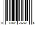 Barcode Image for UPC code 081834202006