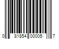 Barcode Image for UPC code 081854000057