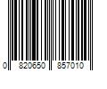 Barcode Image for UPC code 0820650857010. Product Name: Pokemon Trading Card Games Pikachu V Box - 4 PokÃ©mon TCG Booster Packs