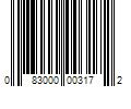 Barcode Image for UPC code 083000003172