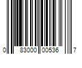 Barcode Image for UPC code 083000005367