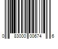 Barcode Image for UPC code 083000006746