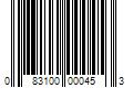 Barcode Image for UPC code 083100000453