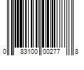 Barcode Image for UPC code 083100002778